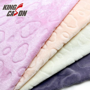 Kingcason Guarented qualità colorato Premium eco-friendly certificato OEKO-TEX goffrato tessuto in pile di flanella laterale per indumenti - Product Image 4