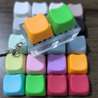 Various Colors Cat Head Shape Blank Keycaps Mx Cross 9.3mm Durable PBT 1.6mm Thickness Sublimation Mechanical Keyboard Keycaps