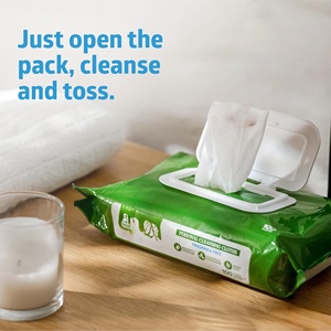 <b>Biodegradable</b> Natural Sensitive Skin Toilet Wet <b>Wipes</b> Flushable Mini <b>Wipes</b> for Home - Product Image 3