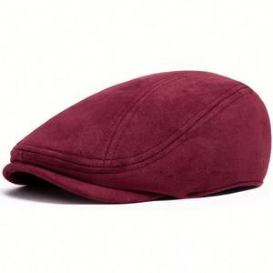 Nouveau Béret Populaire en Daim Végétalien Automne-Hiver pour Homme, Chapeau de Boulanger Tendance, Chapeau Ivy à Bord Court pour Voyage en Extérieur - Product Image 3