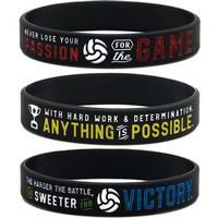 Bracelet de volley-ball en silicone personnalisé du fabricant, bracelet de volley-ball rempli d'encre en relief, élastique de sport durable pour la promotion