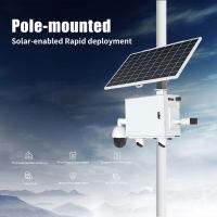 BIGLUX Nouveau Système de Caméra Solaire de Sécurité Hors Réseau, Montage Mural et sur Poteau
