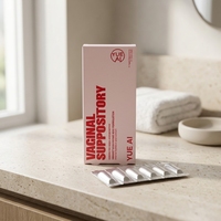 Suppositoires vaginaux à l'acide hyaluronique, hydratant féminin, en blister de 10 capsules de 2,1 g chacune