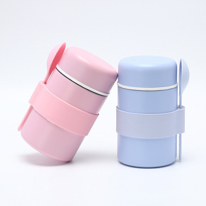 Stainless Steel Thermal Food Jar For Kids With Spoon Large Capacity Straight Body Design Yongkang Origin - Product Image 1