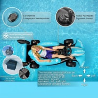 Bateau gonflable électrique en PVC avec hélice intégrée, chaise longue flottante pour piscine, jouet aquatique pour adultes