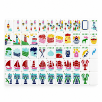 Ensemble de Mahjong Classique de Luxe Américain 160 Pièces Tuiles en Acrylique Motif Voilier Nautique et Ancre Durable Résistant à l'Eau Écologique