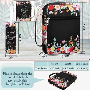 Échantillon gratuit : Étui de transport pour Bible pour femme, fabriqué en usine : Grande housse de protection pour Bible avec poignée robuste - Product Image 5