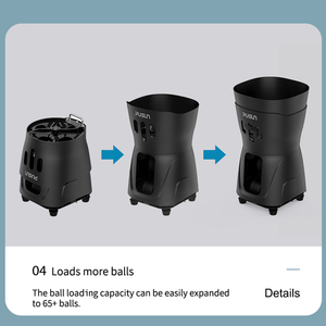 PT-Mini-Pro <strong>Tennis</strong> Automatic <strong>Ball</strong> Machine Launcher Equipment Feeder <strong>Robot</strong> for Training <strong>Practice</strong> with APP Remote Control - Product Image 6