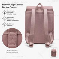 Tas Ransel Mini Flap Kanvas Tahan Lama dengan Gesper Magnetik dan Tali Bahu yang Dapat Disesuaikan untuk Remaja, Aktivitas Luar Ruangan, dan Kebutuhan Khusus