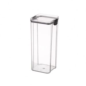 Pot en plastique PET transparent de qualité alimentaire, carré, avec couvercle à clipser, grande capacité, pour le stockage des céréales et des provisions dans la cuisine - Product Image 3