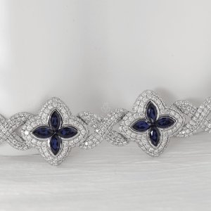 Bracelet élégant pour femme en argent sterling 925 avec chaîne à maillons en diamant, style hip-hop, réglable - TIARAS JEWELS - Product Image 1