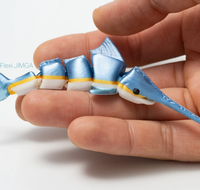 Modèle de poisson-sabre articulé imprimé en 3D, simulation d'impression 3D, impression PLA, personnalisable, peut être imprimé en lots, impression 3D personnalisée