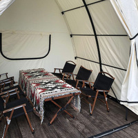 Tente Ovale HOUMU Quatre Saisons Résistante au Vent et aux Intempéries en Tissu Oxford 210D, Simple, pour Barbecue Extérieur et Usage Commercial