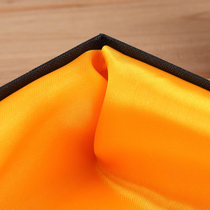 Elegant Square <b>Black</b> Top & Bottom <b>Gift</b> <b>Box</b> with Recycled Materials and Yellow Lined Crepe Fabric Luxurious Packaging - Product Image 4