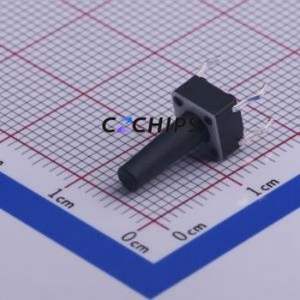 STP-1230D Tactile Switch Through hole Component (THT)-4P,6x6mm Switch Single Pole Single Throw Round Button 1.6N Through Hole - Product Image 2