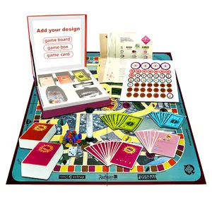 لعبة لوح ورقي قابل للطي مخصص للسفر العائلي مع لعبة لوح دوار لرمز النرد