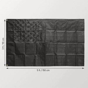 Drapeau américain noir durable 3x5 pieds avec œillets en laiton aux couleurs vives, broderie d'étoiles, accessoire de qualité pour décoration - Product Image 1