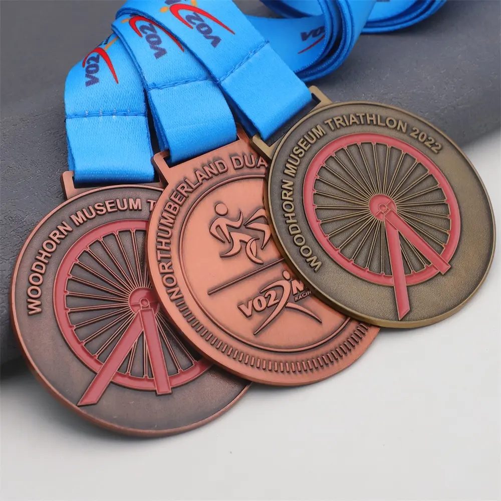 Nieuw Ontwerp Hoge Kwaliteit 3d Aangepaste Antieke Imitatie Vergulde Metalen Reliëf Medaille