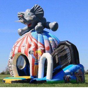 Château <span class=keywords><strong>gonflable</strong></span> éléphant de cirque avec piscine aquatique, château <span class=keywords><strong>gonflable</strong></span> avec toboggan pour fêtes d'anniversaire et entreprises de location - Product Image 1