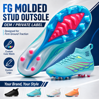 Chaussures de football personnalisées OEM à crampons hauts FG pour jeunes, hommes et femmes – Chaussures d'entraînement à marque privée
