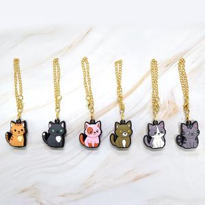 新しい到着かわいい猫ストローチェーンチャームアクセサリーチャームカップハンドルチャームウォーターボトル用アクセサリー - Product Image 4