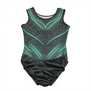 <span class=keywords><strong>Ropa</strong></span> de Gimnasia y Danza para Niñas de Alta Calidad con Pedrería Personalizable, 100% Nailon, Impresión Digital - Product Image 2