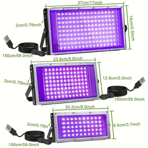 YIHAN Ultraviolet LED <b>Flood</b> <b>Light</b> COB Aluminum Body IP65 Remote Control AC 85-265V Dimmable CE Certified 5000K <b>Light</b> Lighting - Product Image 3