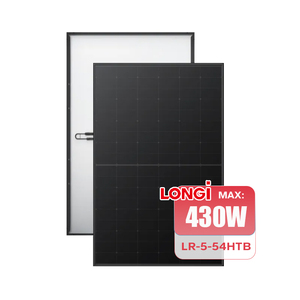 Stock US UE Prix bas <span class=keywords><strong>Longi</strong></span> 430 Watts Panneau solaire noir complet LR5-54HTB tout noir Himo 6 Paneles Solares Costo - Product Image 1