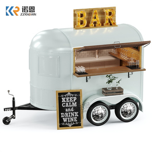 Remorque alimentaire vintage pour boissons, chariot de bar mobile, remorque personnalisée pour café et jus avec système d'<span class=keywords><strong>eau</strong></span> et plan de travail pour événements - Product Image 3