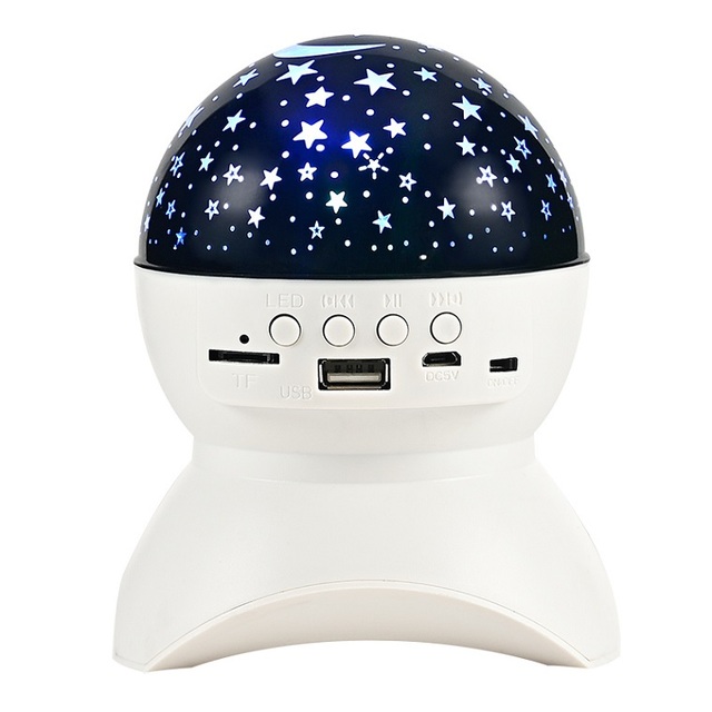 RGB Light Disco Party Led Light Portable Speaker USB Music Starry Sky Projection Lamp