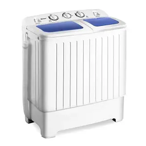 Huishoudelijke Plastic Semi-Automatische Top Load Tub Twin Wasmachine Met Drainage Functie