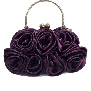 Bolsos de noche de satén con flores para mujer, bolsos de mano de diseñador de lujo para fiestas de boda, bolsos de mano informales para chicas jóvenes. - Product Image 1