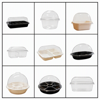Conteneur thermoformé en PP de qualité alimentaire blanc, forme personnalisée, boîte de rangement commerciale pour gâteaux et pâtisseries