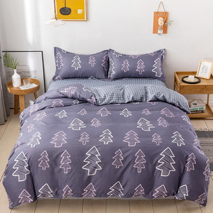 Article de noël 100% Polyester ensemble de draps de lit Design draps <span class=keywords><strong>arbre</strong></span> imprimé ensemble de housse de couette - Product Image 2