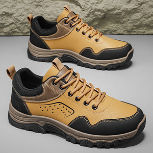 Men's Wear Resistant Hiking Shoes Lightweight Comfort PU Mesh Upper Rubber Outsole All Seasons Outdoor Walking Boots - Product Image 5