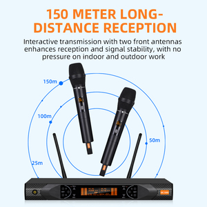 <span class=keywords><strong>Good</strong></span> 150M Handheld UHF Conference Stage Performance Cancelación de ruido DJ Concert Micrófono inalámbrico profesional para Gamer - Product Image 4