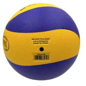 Ballon de volley-ball coloré en cuir PU pvc de haute qualité Offre Spéciale en gros taille officielle 5