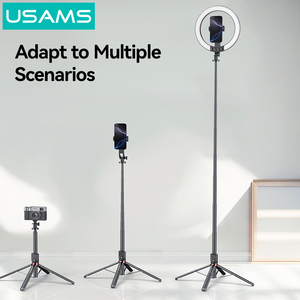 USAMS ZB323 Support de téléphone portable pliable et <span class=keywords><strong>rechargeable</strong></span> 360 Support de téléphone multifonctionnel pour diffusion en direct - Product Image 6