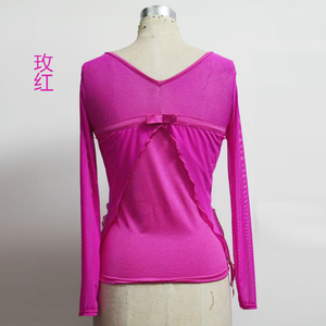 MOQ su misura di colore su misura 1 pz donne ragazze <span class=keywords><strong>Sexy</strong></span> sala da ballo latino Danc Top - Product Image 3