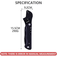 Clé à molette multifonction OEM en acier inoxydable, réglable, couple max. 80 Nm, capacité de mâchoires 15/16, pour camping, bricolage, outil métrique
