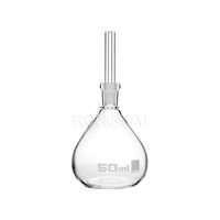 RONGTAI Pycnomètre à gaz de laboratoire Fournisseurs chinois 25ml Boro 3.3 Bouteille à gravité spécifique en verre de laboratoire