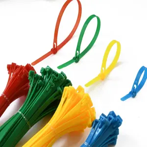 Removable Thick Colorful Self Locking Releasable Nylon Reusable Screw Cable Zip Ties