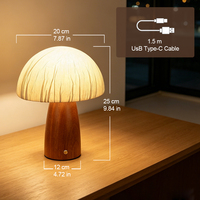 Lampe LED en forme de champignon Wabi Sabi, style japonais, lumière de table décorative, éclairage d'ambiance minimaliste pour intérieur moderne