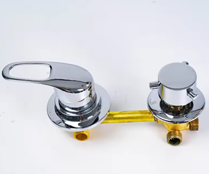 Robinet de Douche Thermostatique Multifonctionnel Moderne en Laiton Poli, avec Pommeau Pluie en Céramique, Exclusif pour le Commerce International, Idéal pour Hôtels - Product Image 1
