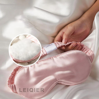 Masque de sommeil en soie de mûrier avec logo personnalisé, fibres de qualité supérieure, occultation totale, accessoires pour la maison, ensemble de masques de sommeil en soie