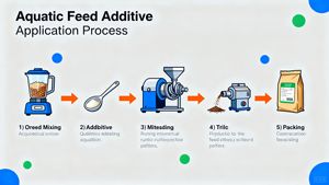 Thức ăn phụ gia cho cá rô phi cá chép tôm cá tăng trưởng tăng cường căng thẳng cứu trợ chất lượng nước bảo trì Enzyme thức ăn lớp axit amin - Product Image 5