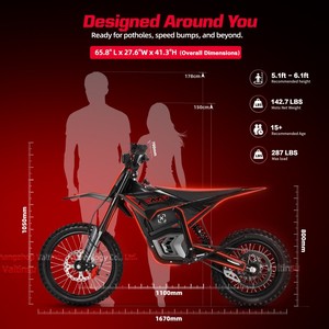 Motocicleta Todoterreno Modelo 60v5600w de Largo Alcance, 60v/27ah, Diseñada para Pilotos Agresivos - Product Image 5