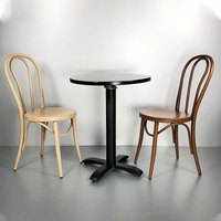 Table à manger ronde avec dossier en métal, style industriel pour restaurant de restauration rapide, chaises rétro en fer forgé