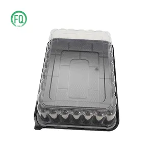 透明スクエアベーキングケーキプラスチックボックスウェディングシフォンケーキコンテナを販売するメーカー