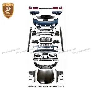 Update To M760 Style Car Bumper Rear Bumpers Side Skirts Engine Cover Body Kits For Bmw 7 Series G11 G12 Bodykit